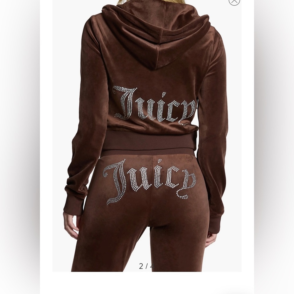 JUICY COUTURE BLING VELOUR PANTS + HOODIE